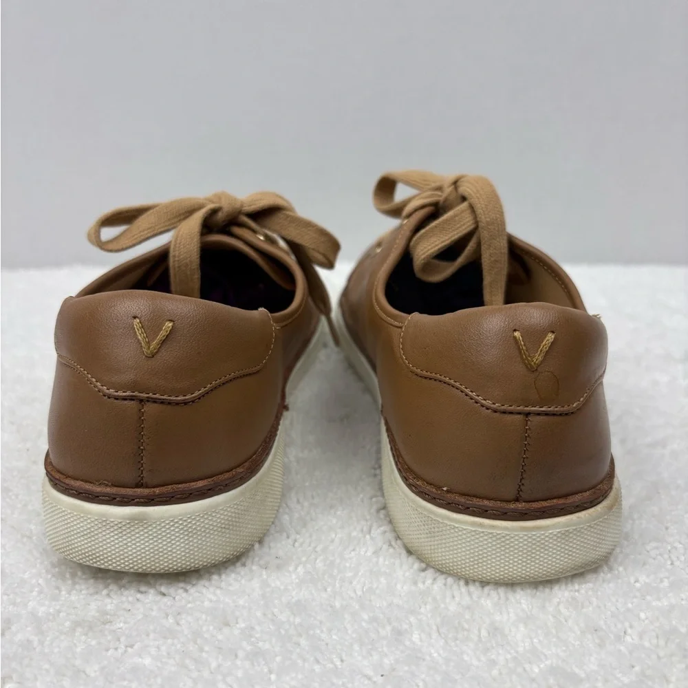 Vionic Women’s Sunny Leah Lace-Up Leather Sneakers-Size: 10-Color: Tan